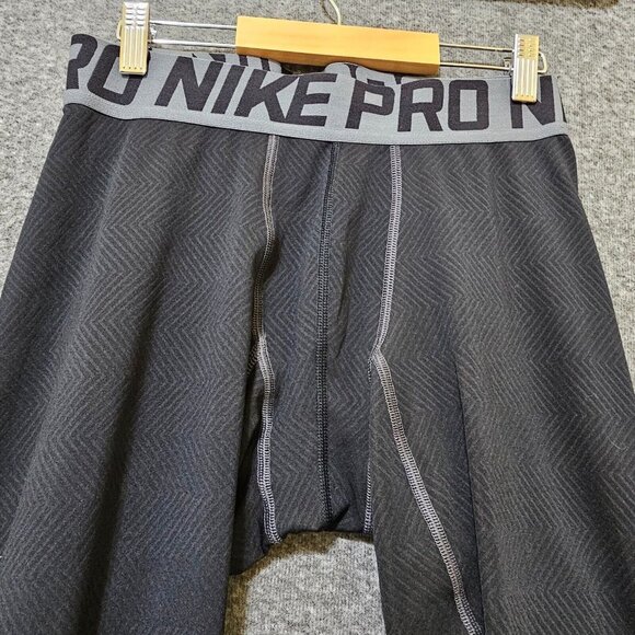 Nike Pro Compression Leggings Mens XL Black Chevron Print Full Length 25" - Picture 3 of 13